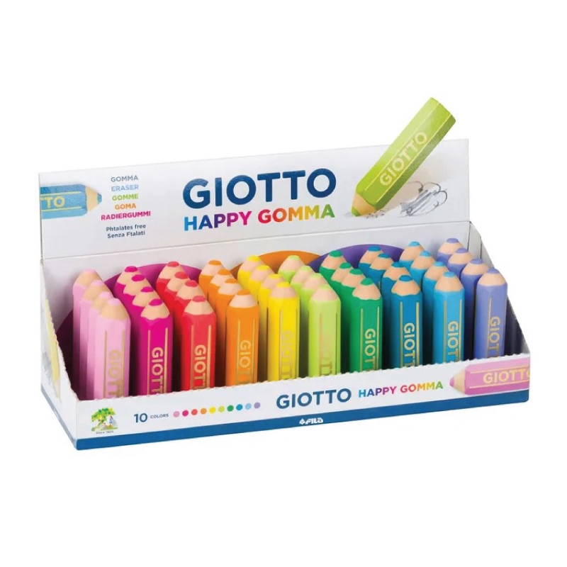 GIOTTO Happy Gomma Eraser Classic Colors (ยางลบรูปดินสอ) F233800