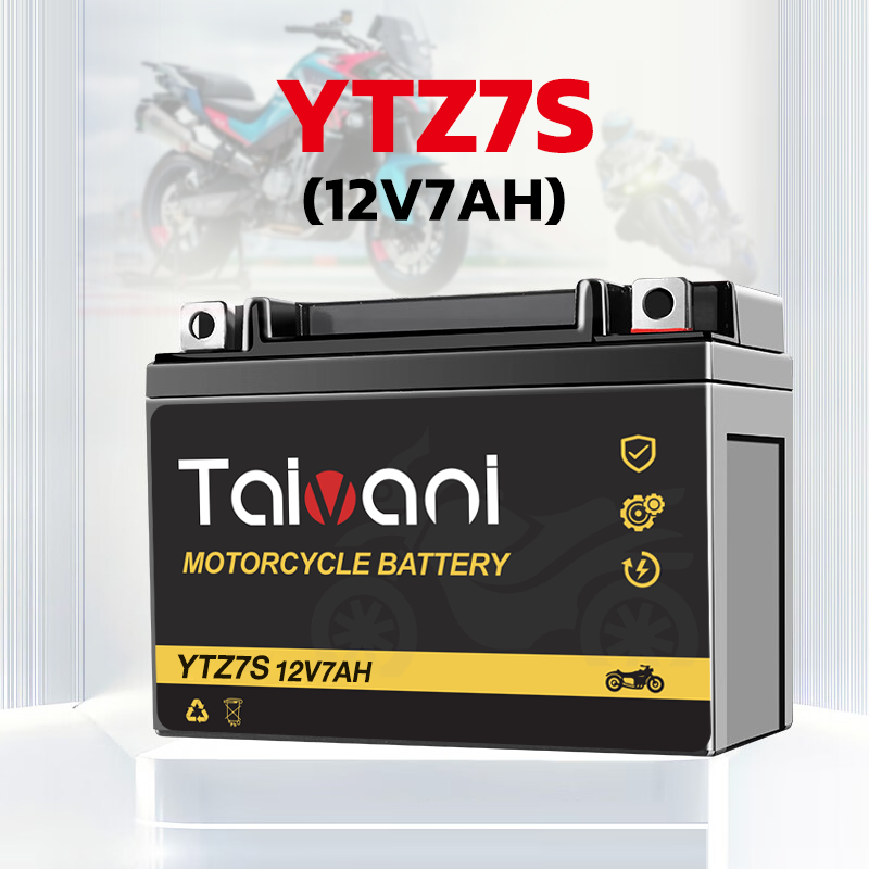 ZSUN แบตเตอรี่รถจักรยานยนต์ 12V7Ah สำหรับการสตาร์ทรถจักรยานยนต์ กำลังที่แข็งแกร่ง อายุการใช้งานยาวนา