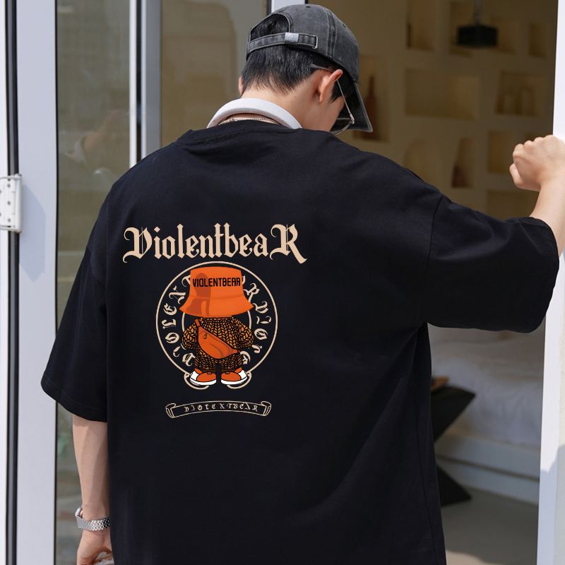 Y-T พร้อมส่ง เสื้อยืดโอเวอร์ไซส์ สวมใส่สบาย เสื้อยืดคอกลม คุณภาพสูง ผ้าฝ้ายแท้ เสื้อยืดยูนิเซ็กส์ พิมพ์ "ไม่เป็นไร"