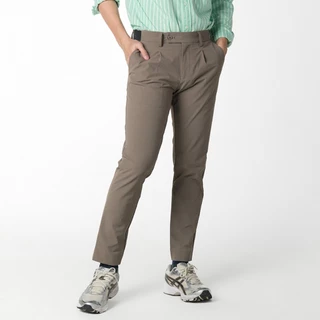 era-won กางเกง รุ่น GOLF FABRIC (065 V.9) ทรงกระบอกเล็ก ขาเต่อ เอวยางยืด สี Brown