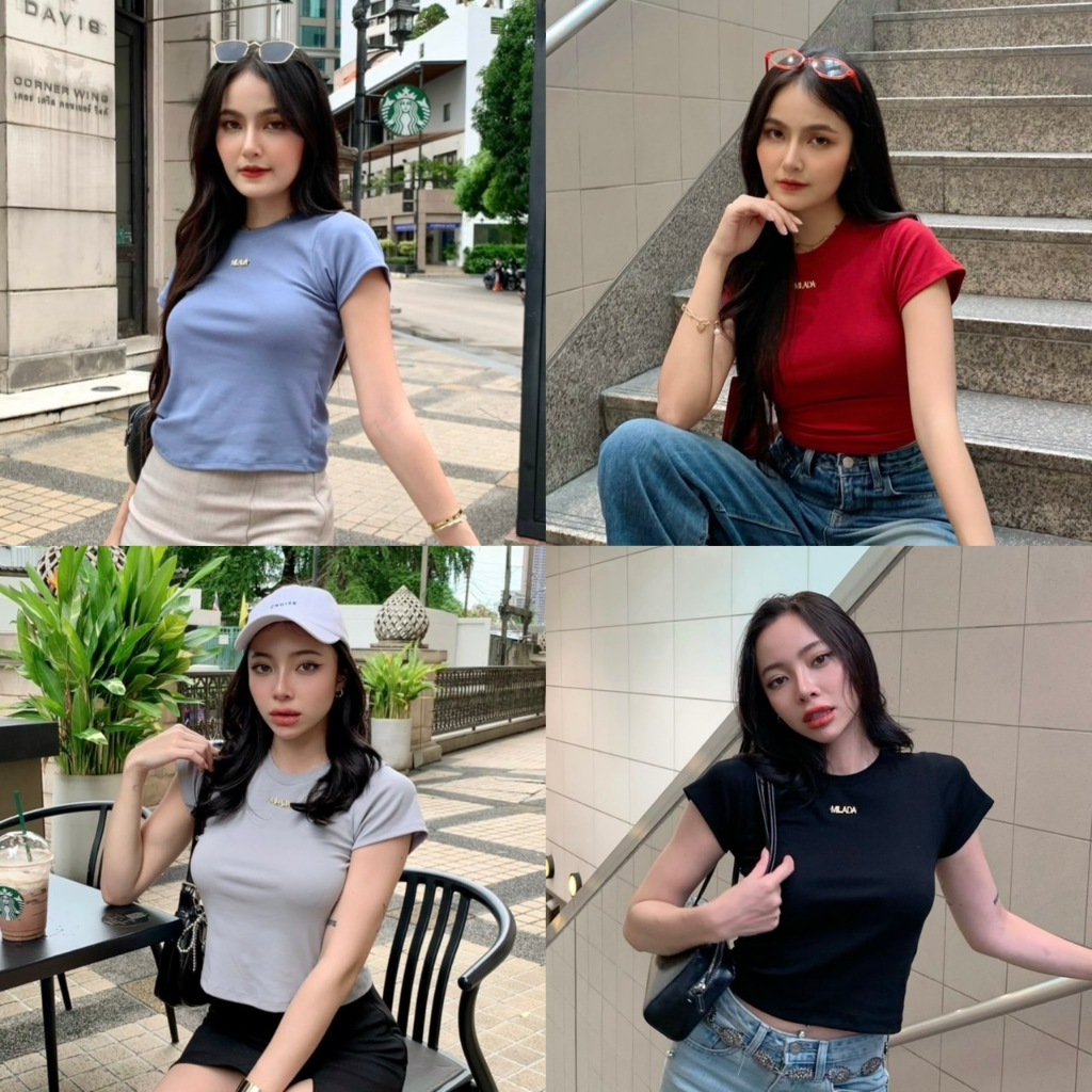 Tidy Crop เสื้อยืดเบบี้ทรี (4023)