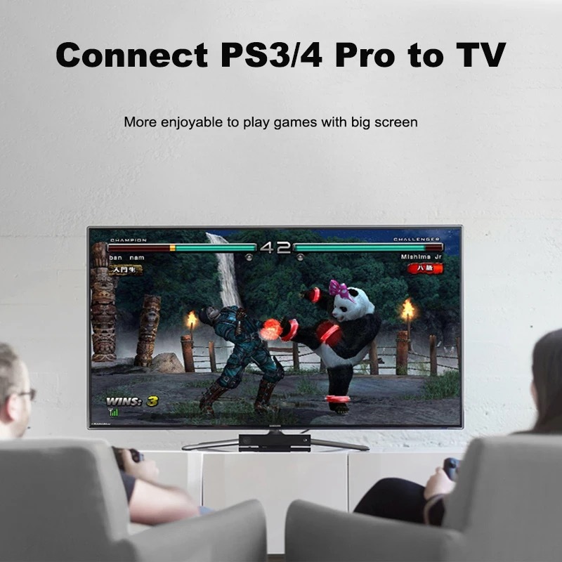 ⚡ส่งจาก กทม⚡Jasoz VGA To HDMI Adapter อะแดปเตอร์ HDMI มาพร้อมสายไฟ และสายสัญญาณเสียง ขนาด 3.5 มม.