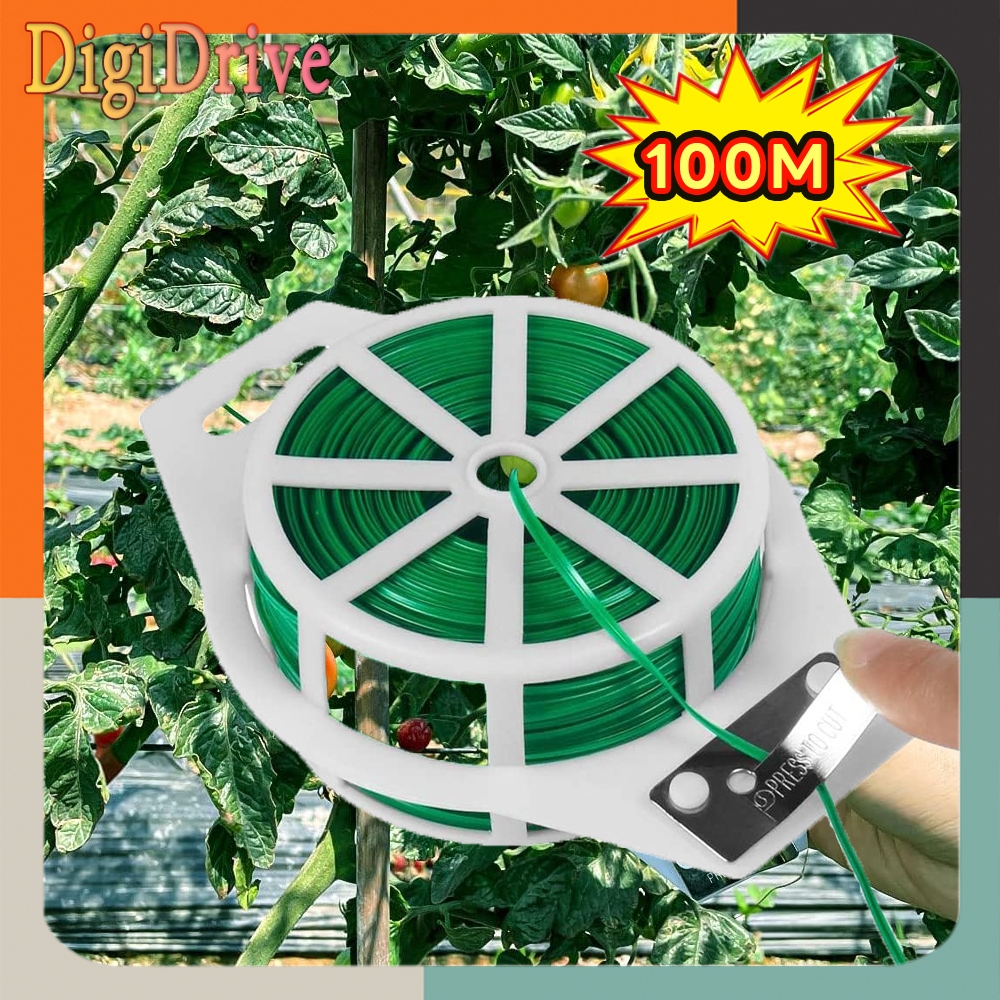 ลวดดัดกิ่ง 100M ลวดรัดต้นไม้ ลวดหุ้มพลาสติก ลวดอเนกประสงค์ gardening tie ลวดมัดสายไฟ ลวดดัดบอนไซ