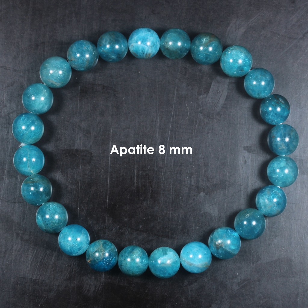 Natural Blue Apatite 8mm