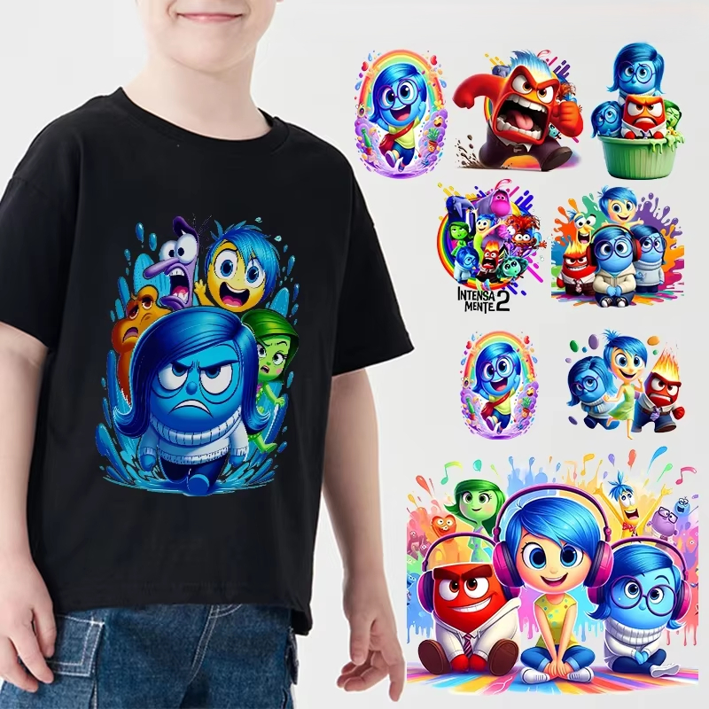 ตัวรีดติดเสื้อ F.281.Disney Inside OUT 2   รีดติดง่ายทุกเนื้อผ้า DIY Patches