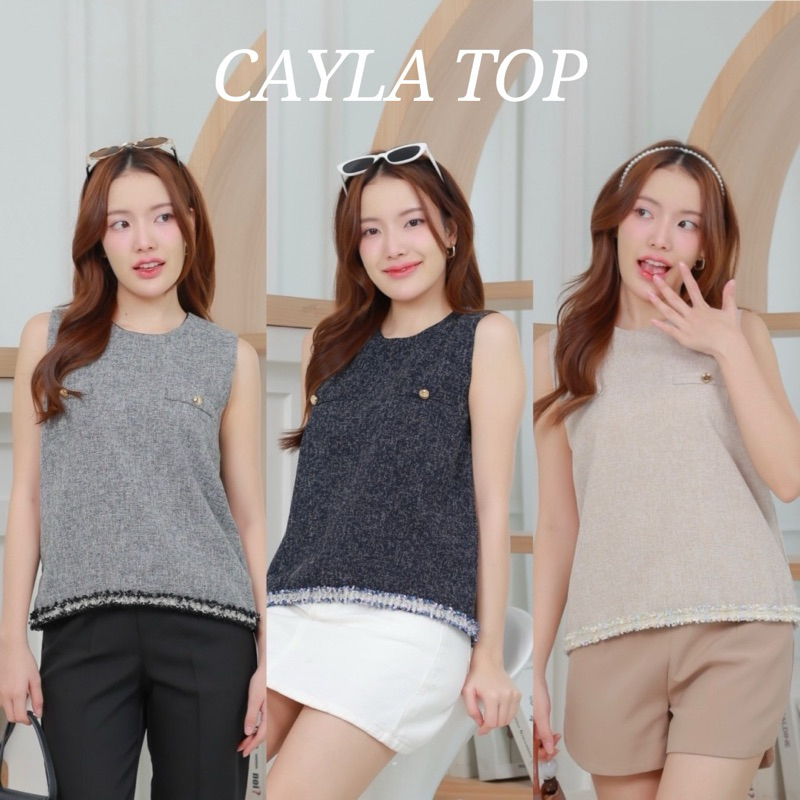 shatamps cayla top เสื้อคอกลม เสื้อทำงาน