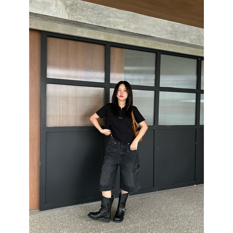mona cargo กางเกงยีนส์คาร์โก้