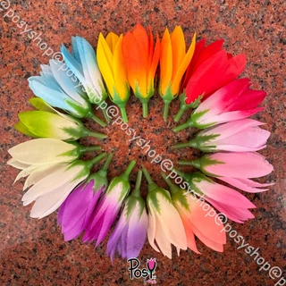 🌷ดอกจำปีจำปาผ้า จำปีจำปาปลอม หัวดอกจำปี (Artificial Fabric Champaca)🌷 กลีบยาว 5 ซม มีรูร้อยเข็ม เริ่ม 40 บาท มีขายส่ง ✅