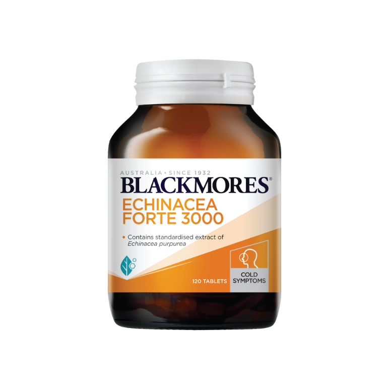 Blackmores Echinacea Forte 3000mg. 120 Tab. แบลคมอร์ส เอ็กไคนาเซีย ฟอร์ท