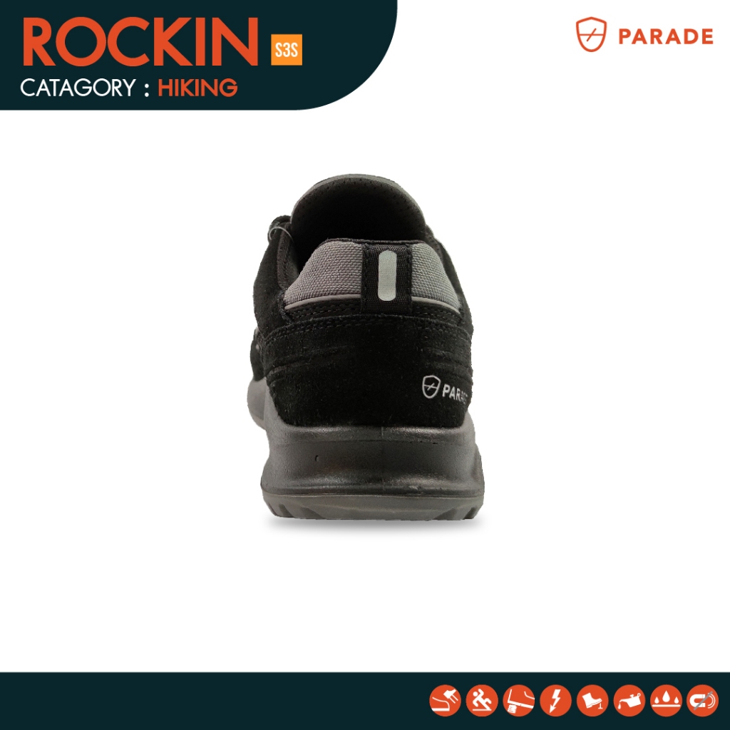 รองเท้าเซฟตี้ Parade รุ่น ROCKIN หัวคอมโพสิต น้ำหนักเบา ระบายอากาศได้ดี ไม่มีโลหะ