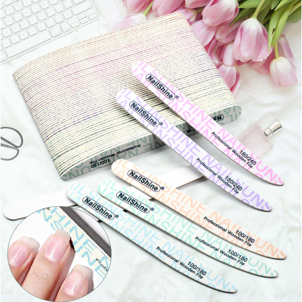 ตะไบเล็บ แบบบาง Nailshine ตะไบบางเข้าซอกเล็บ ตะไบเก็บทรงเล็บ