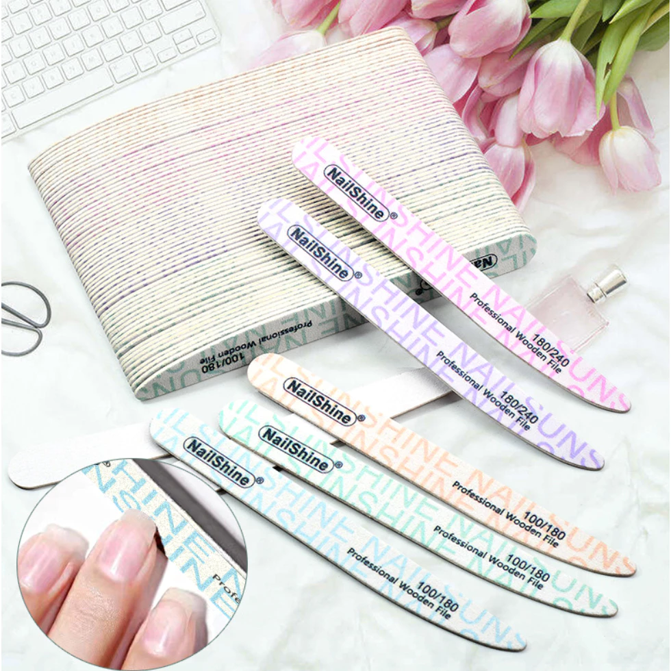 ตะไบเล็บ แบบบาง Nailshine ตะไบบางเข้าซอกเล็บ ตะไบเก็บทรงเล็บ