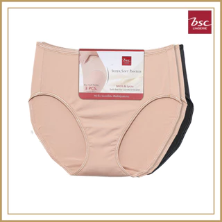 BSC Lingerie Panty กางเกงในเบสิค ทรงครึ่งตัว แพค 3 ชิ้น รุ่น BU4604