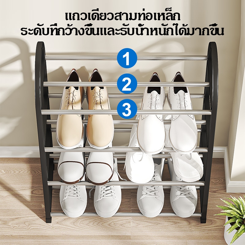 ชั้นวางรองเท้าในครัวเรือนที่เรียบง่าย, ที่เก็บของหลายชั้น, ตู้รองเท้าที่ไม่ใช้พื้นที่, อพาร์ทเมนต์ขนาดเล็กช่วยประหยัดพื้