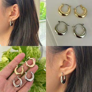 Piing me Stainless Steel Earrings | ต่างหูสแตนเลสแบบห่วง