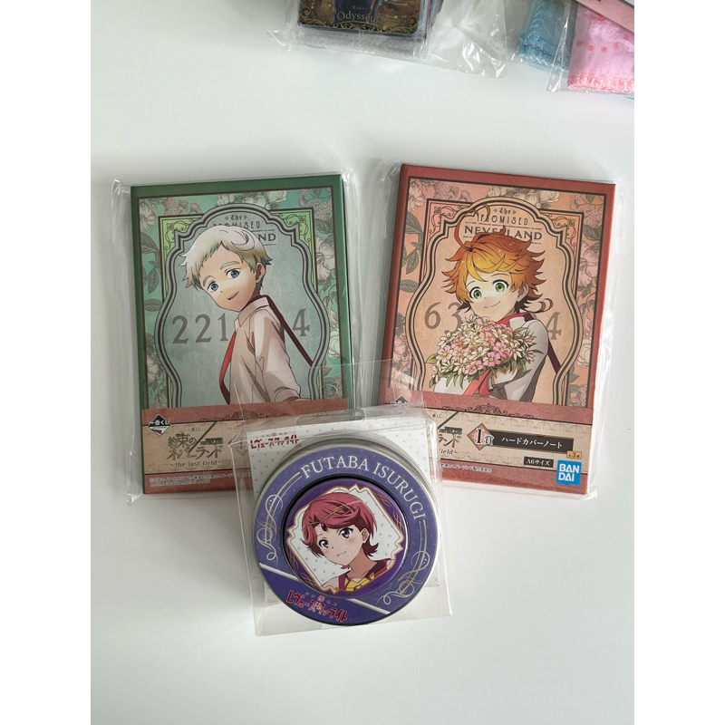 (พร้อมส่ง) - แท้จากญี่ปุ่นมือ 1 สมุดโน้ต The Promised Neverland / กระปุกสแตนเลส Goddess of Belief Fu