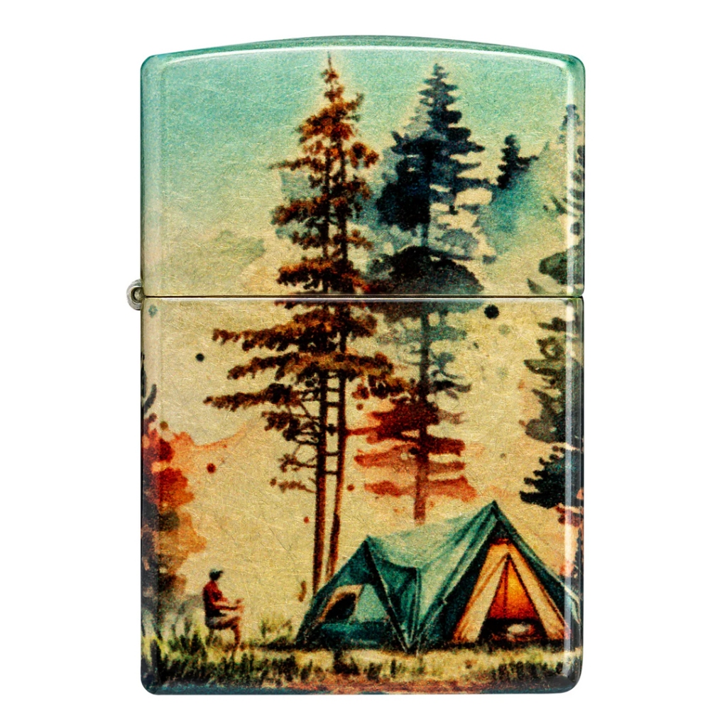 ซิปโป้ รุ่น 46263 Camping Design ของแท้ รับประกันตลอดชีวิต นำเข้าและจำหน่ายโดยตัวแทนจำหน่าย