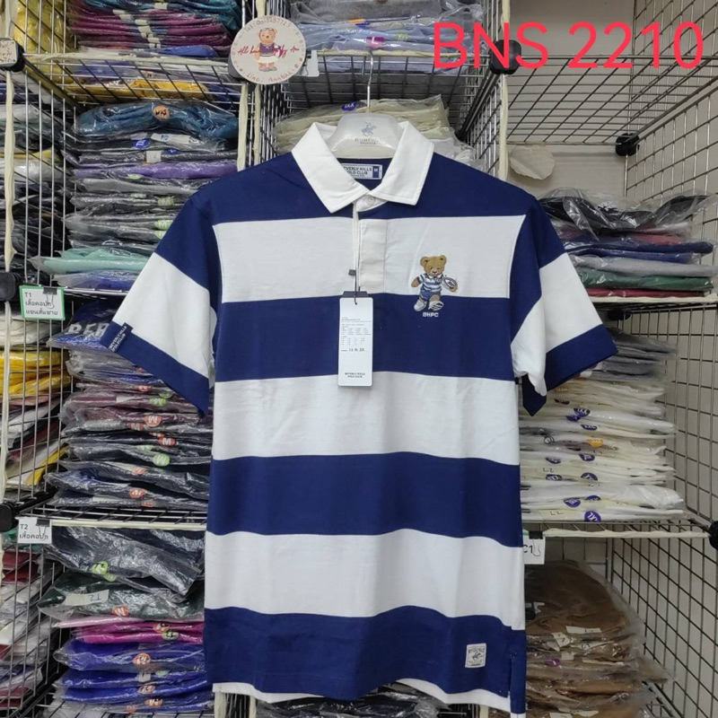 T4 เสื้อโปโลคอปกแขนสั้น Beverly Hills Polo Club ผ้าคอทตอน usa ใส่ได้ทั้งหญิงและช
