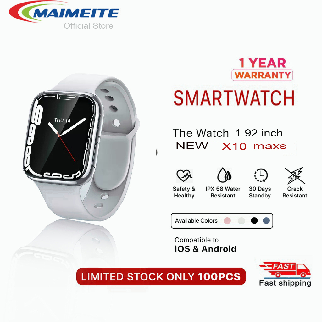 ลดราคา】MAIMEITE Smart Watch สมาร์ทวอทช์ รองรับภาษาไทย นาฬิกาสมาร์ทวอทช์ สัมผัสได้เต็มจอ นาฬิกาsport นาฬิกากันน้ำ COD