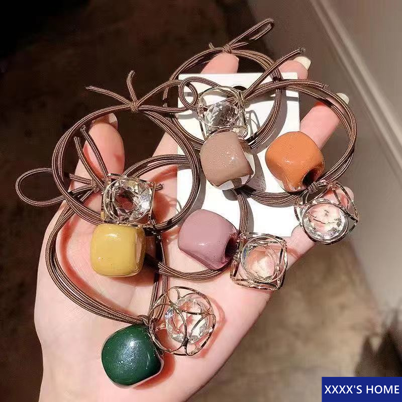 🔥พร้อมส่ง🔥#XX62 Hair band ยางรัดผมสไตล์เกาหลี ยางรัดผมประดับลูกปัด ยางรัดผมแฟชั่น