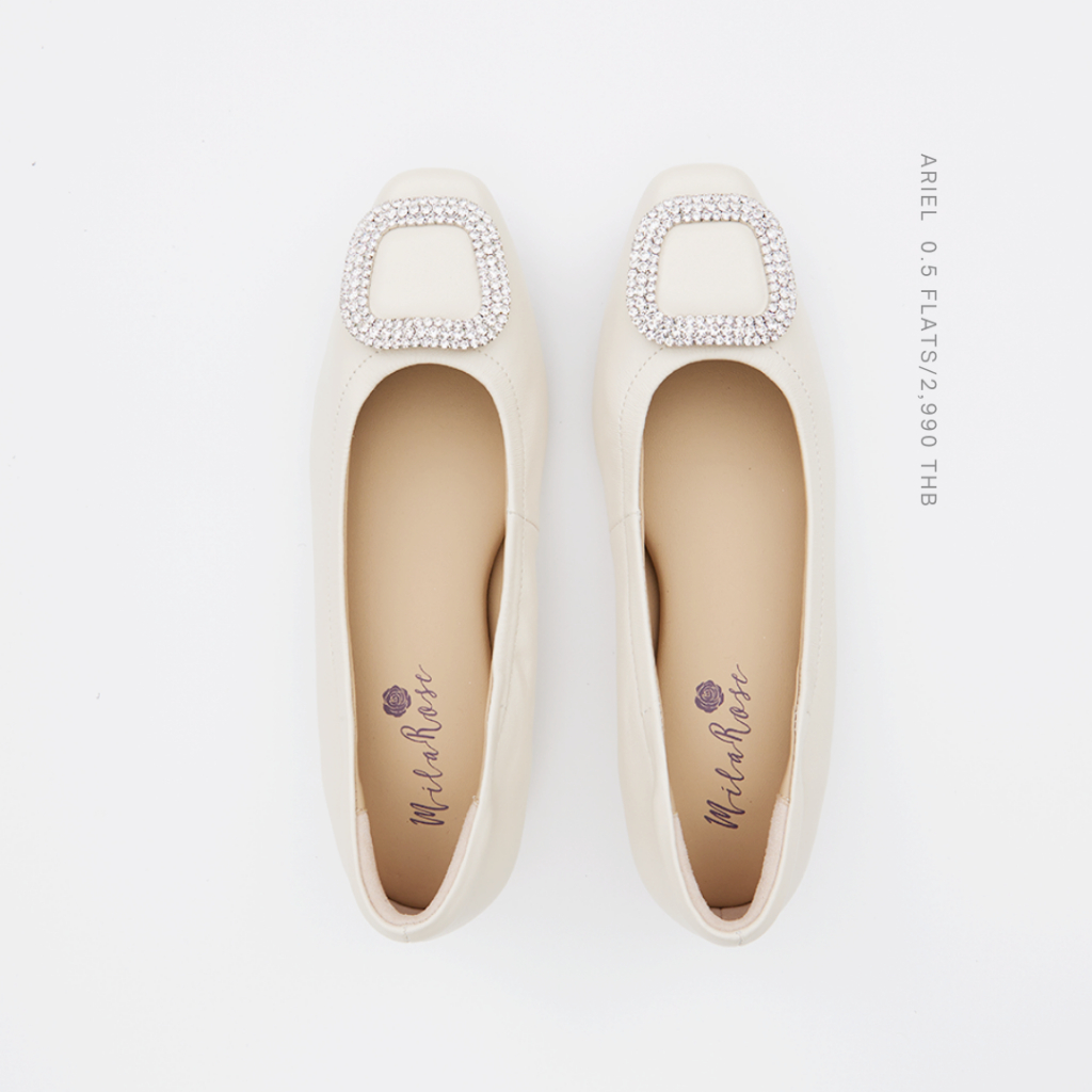 รองเท้าหนังแกะใหม่ล่าสุด รุ่น Ariel Heels 0.5 CM 1383-2 Size 37-42 ราคา ถูกที่สุด ดีลบีเคเค แกลเลอรีภาพที่ 8
