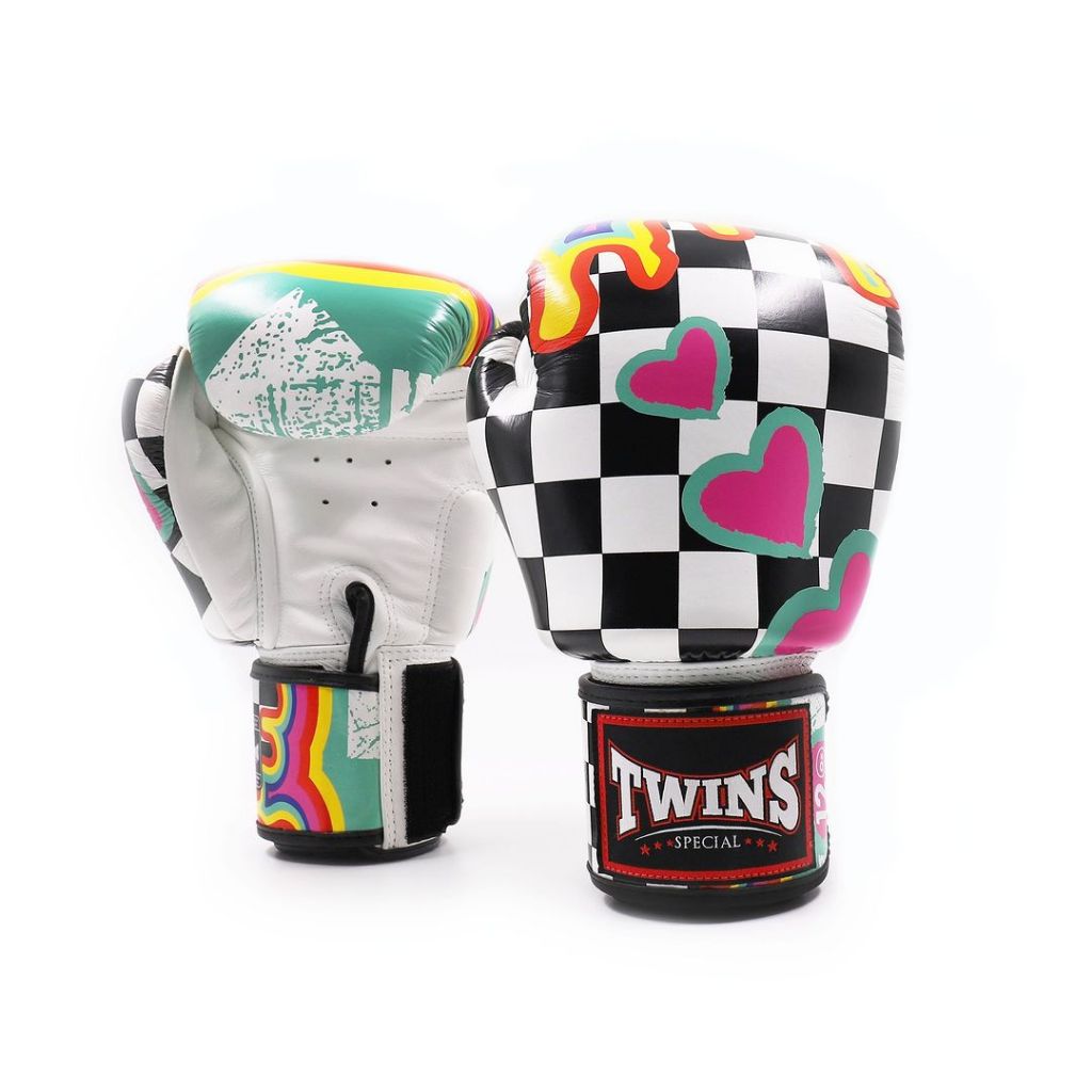 Twins Special Fancy Boxing Gloves FBGVL3-65 White Chess – โปรปัง