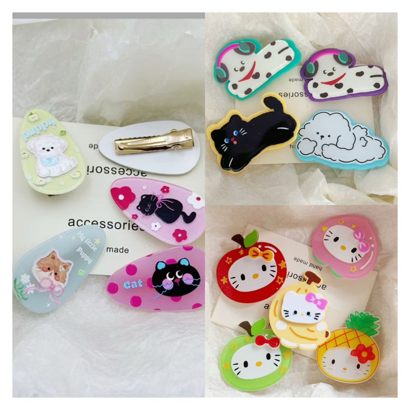 พร้อมส่ง🇹🇭 B056 กิ๊บติดผมสัตว์ ผลไม้ สวนสัตว์ น่ารักมีหลายหลายแบบ สีสันสดใส่ เครื่องประดับผม ที่ติดผม