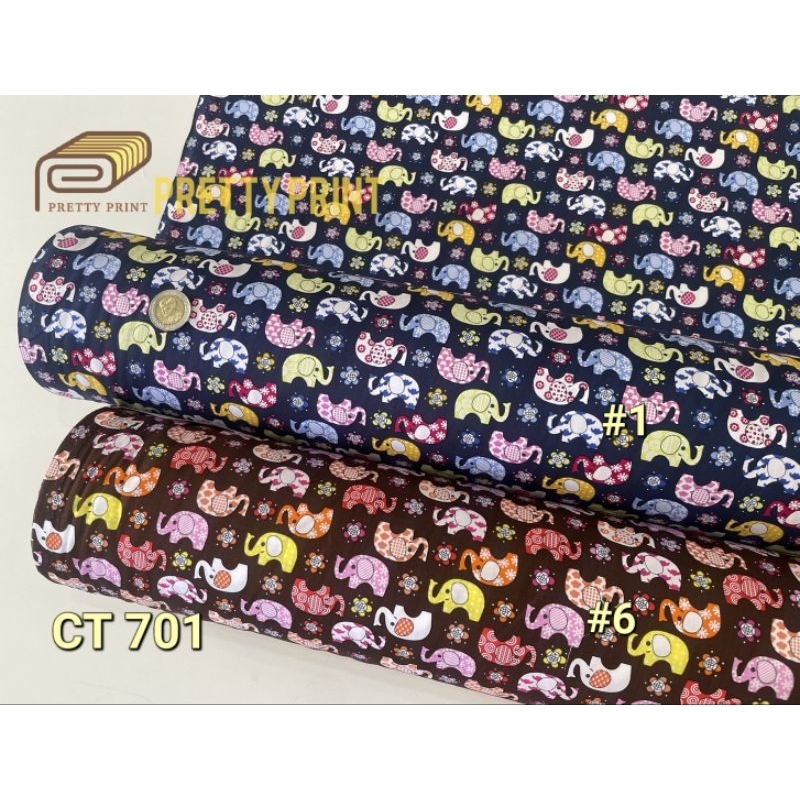 คอตต้อน100%พิมพ์ลาย CT 701 (ขายเป็นหลา)