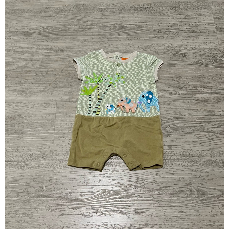 ชุดหมีเด็ก / ชุดจั๊มสูทเด็ก Jim Thompson ลายช้างน่ารัก ไซส์แรกเกิด-3เดือน