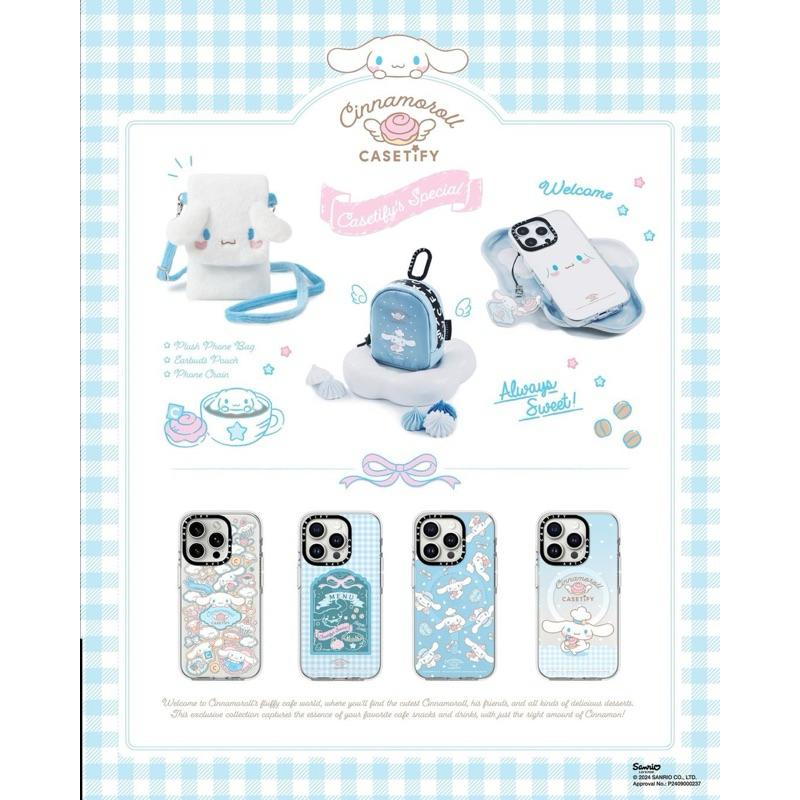 CASETIFY Cinnamoroll กระเป๋าและอื่นๆ [พรีออเดอร์] รับโค้ด 10-30%