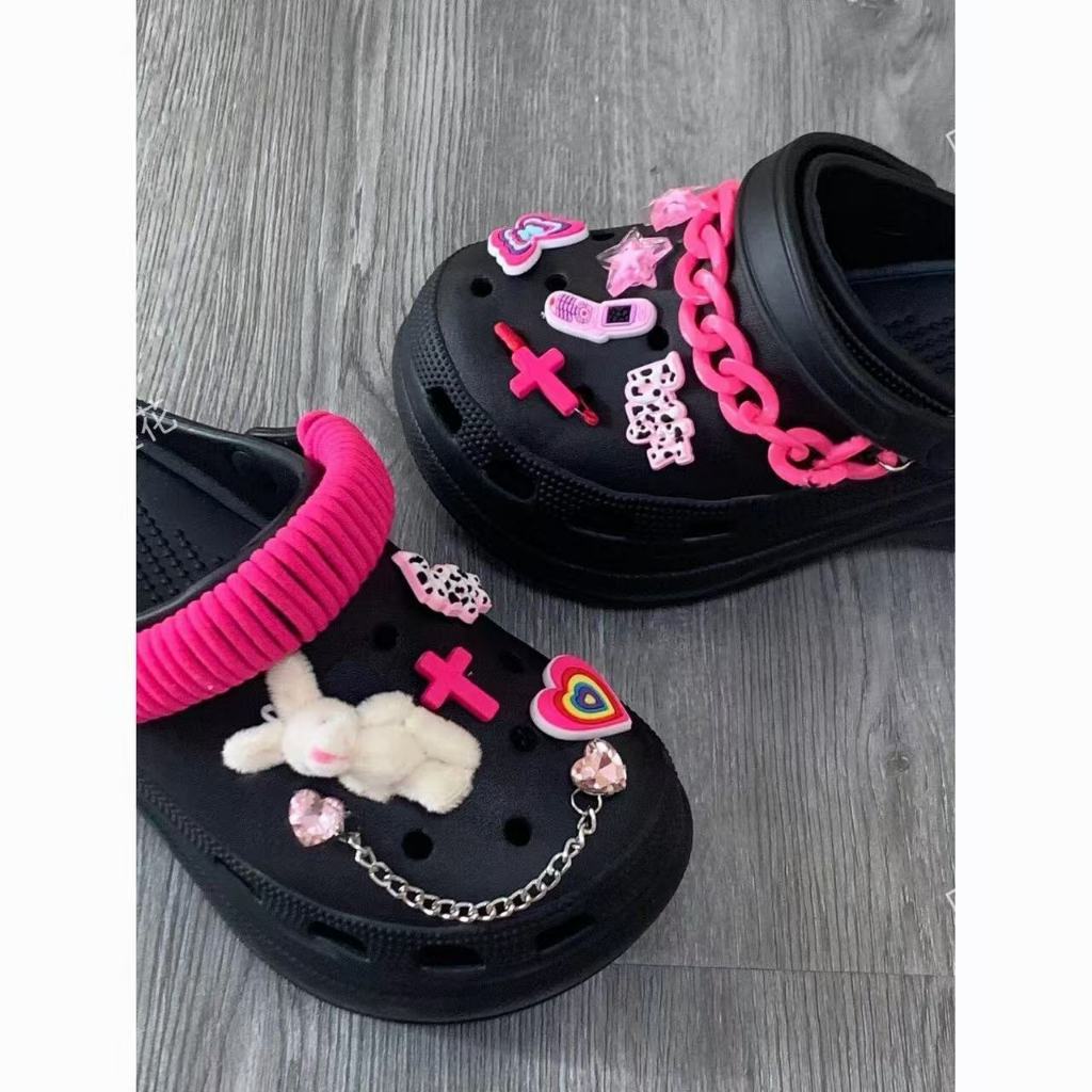 ใหม่ Jibbitz หลุมรองเท้า DIY สตาร์ รองเท้า ดอกไม้ croอุปกรณ์เสริมสามมิติ