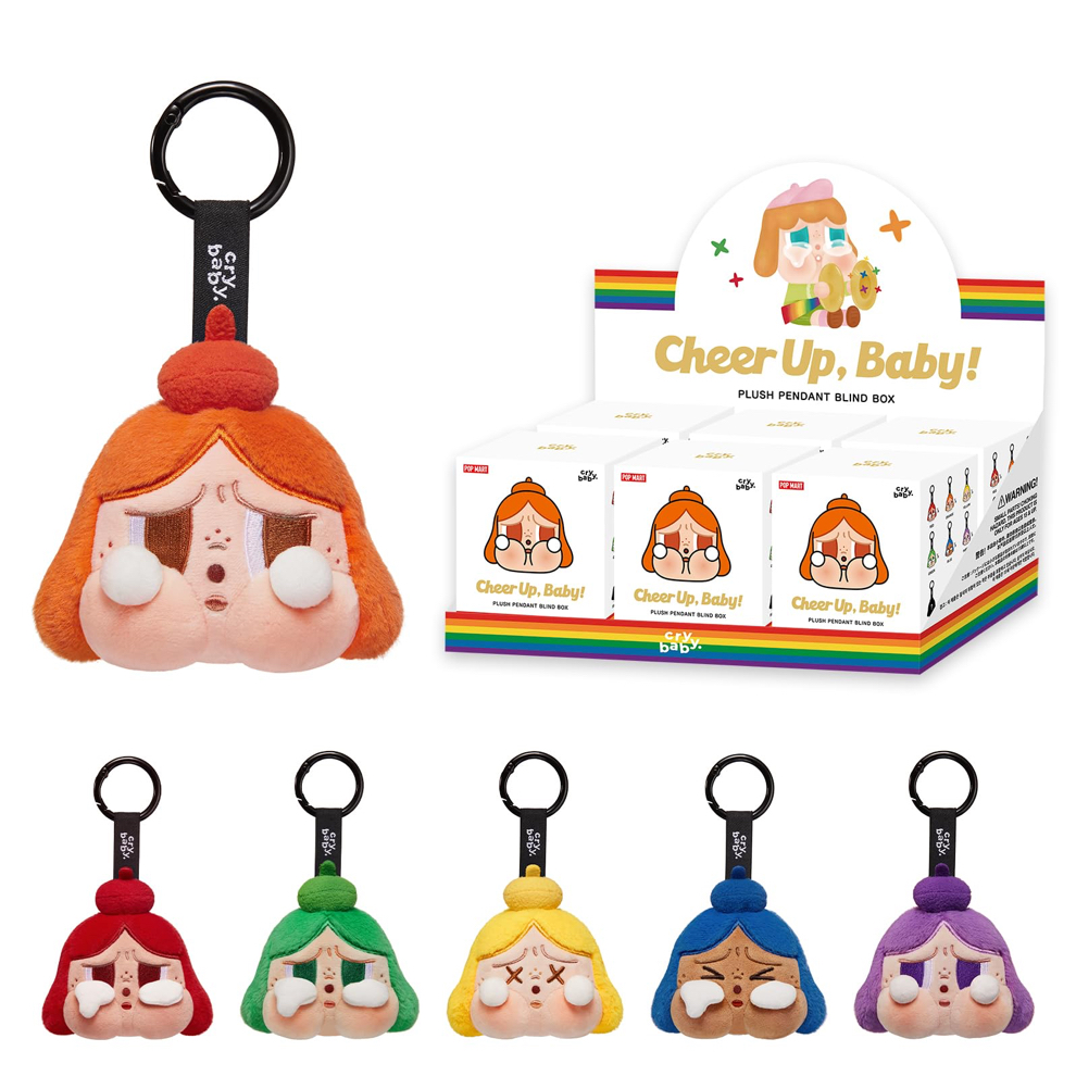 [โค้ดแฟชั่น/vdo ลดเพิ่ม 30%][ เช็คการ์ด ] พวงกุญแจ CRYBABY CHEER UP,BABY! SERIES-Plush Pendant Blind Box พร้อมส่ง