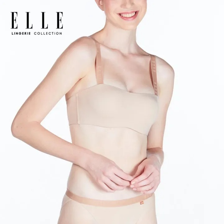 ELLE lingerie ยกทรงรูปแบบ MOULDED มีโครงเสริมฟองน้ำ สีเบสิค - LB8577