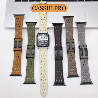 สายหนังหัวเข็มขัดแม่เหล็ก iWatch 11 10 9 87 65 4 se 3 2 1 Ultra 49mmระบายอากาศได้และสะดวกสบายสายรัด45/46/44/42/4041/38mm