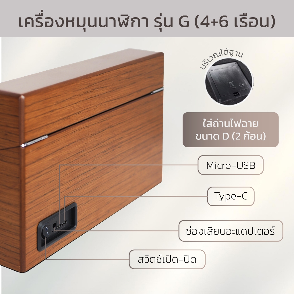 เครื่องหมุนนาฬิกา AUTO ดูดี รุ่น G4+6