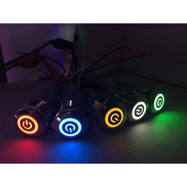 สวิตซ์ VIP ใช้ได้12/24VDCขนาด16mm พร้อมซ็อคเก็ตสวิทกดติดกดดับ