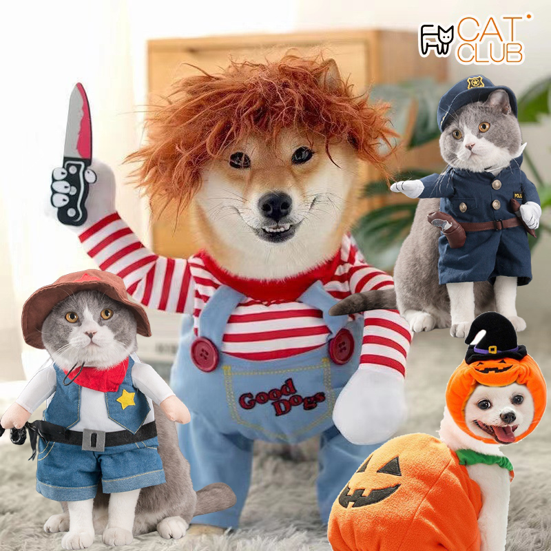 CAT CLUB ชุดแมว เสื้อแมว คอสเพลย์ เสื้อสุนัข ชุดหมาแมว เครื่องแต่งกายสุนัขแมวตลก