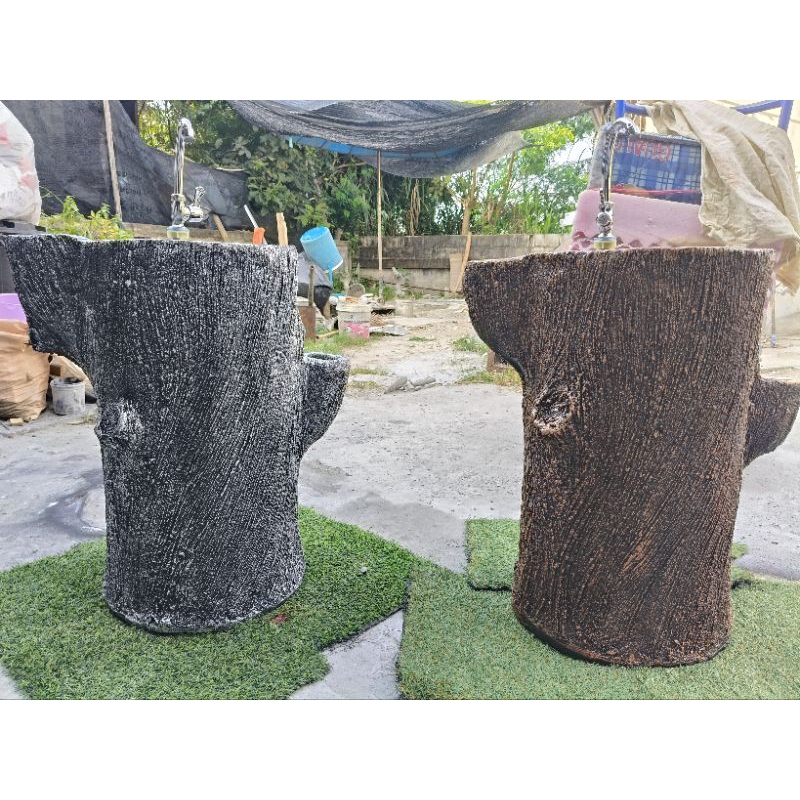 อ่างล้างมือ งานปูนปั้น ลายต่อไม้ ขนาดสูง 60 กว้าง 30 cm
