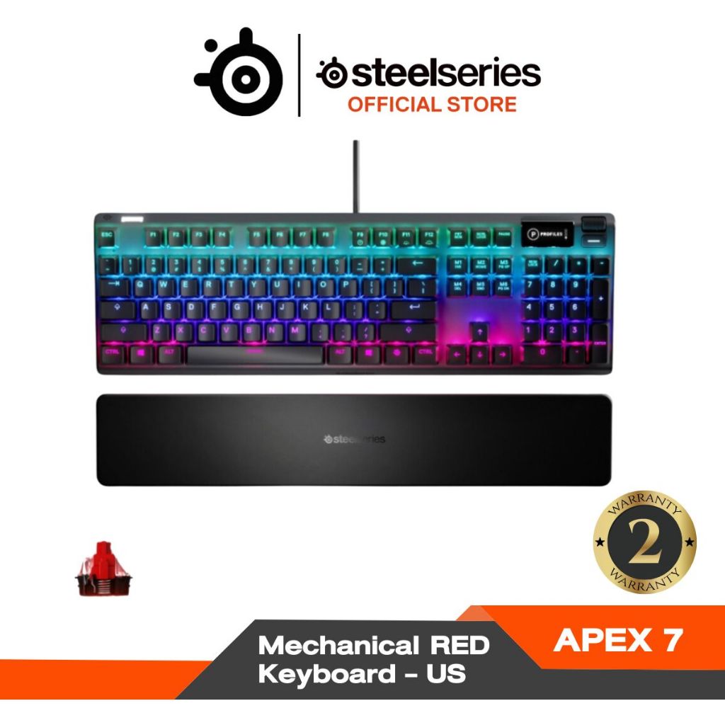 SteelSeries Apex 7 Mechanical Gaming Keyboard คีบอร์ดเกมมิ่งแมคคานิคอล ไฟ RGB ปุ่ม US