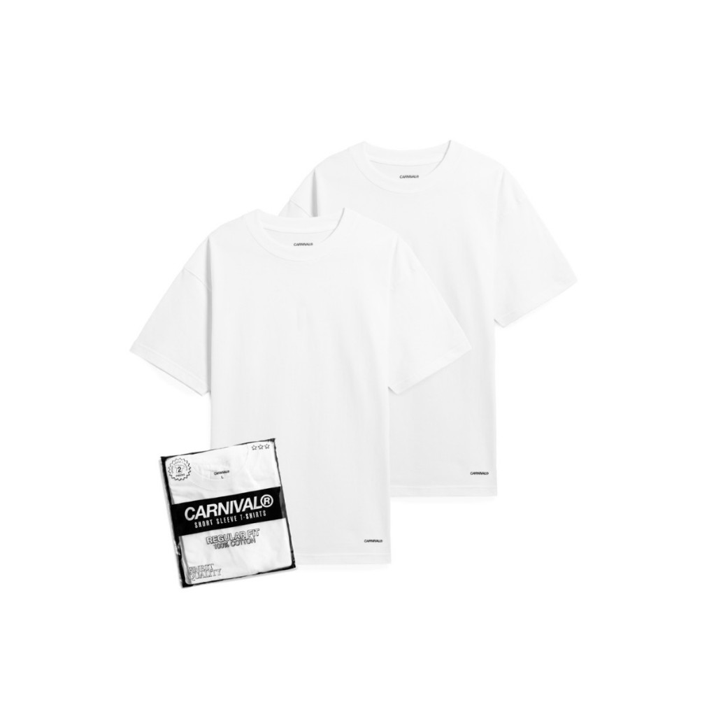 CARNIVAL CNVCS2PT001WH 2-PACK T-SHIRT REGULAR FIT WHITE