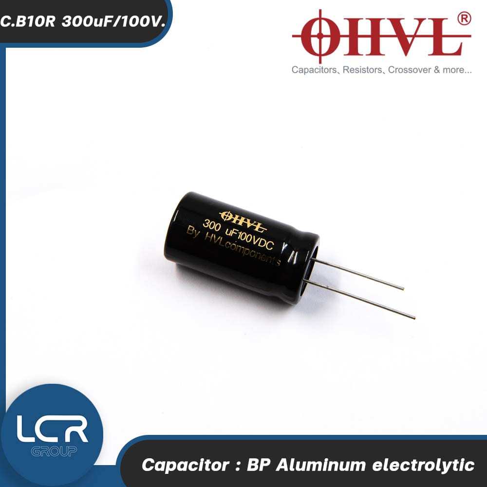 OHVL C.B10R 33-300uF 100V. BP คาปาซิเตอร์ ตัวเก็บประจุ ซีคล่อมลำโพง Aluminum electrolytic capacitor - รูปที่ 4