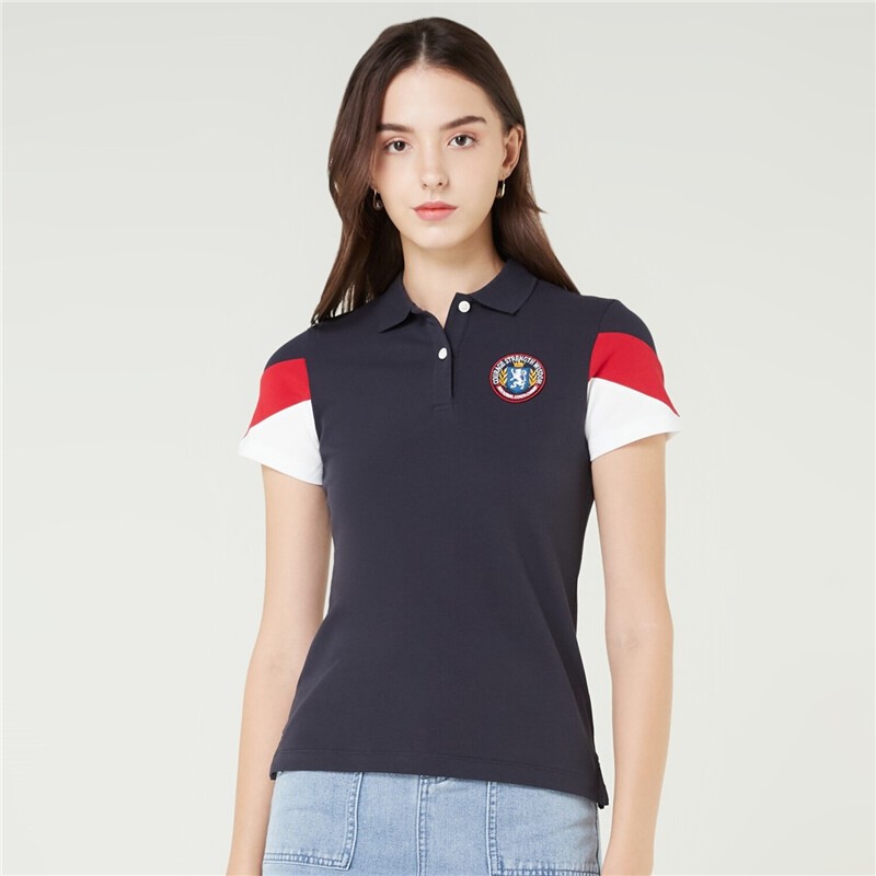GIORDANO เสื้อโปโลผู้หญิง Women Courage embroidery polo 05310322