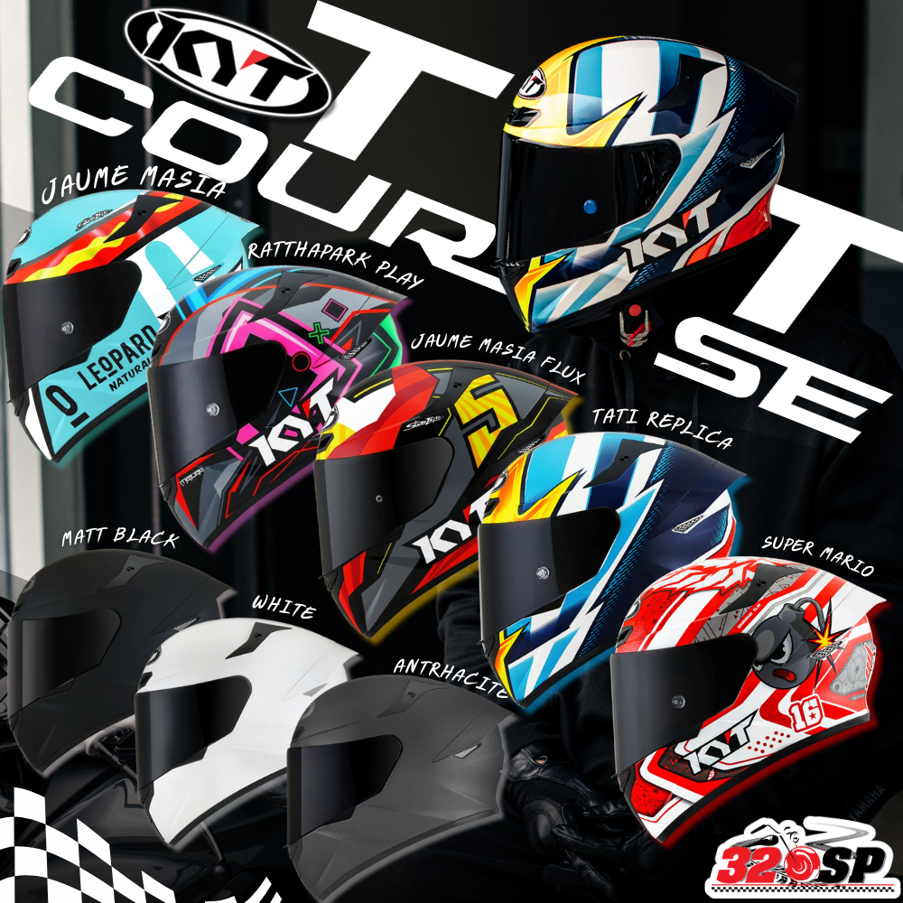 ลด 100 บาท อัตโนมัติ !!! หมวกกันน็อก KYT รุ่น TT-Course ลายใหม่ล่าสุด