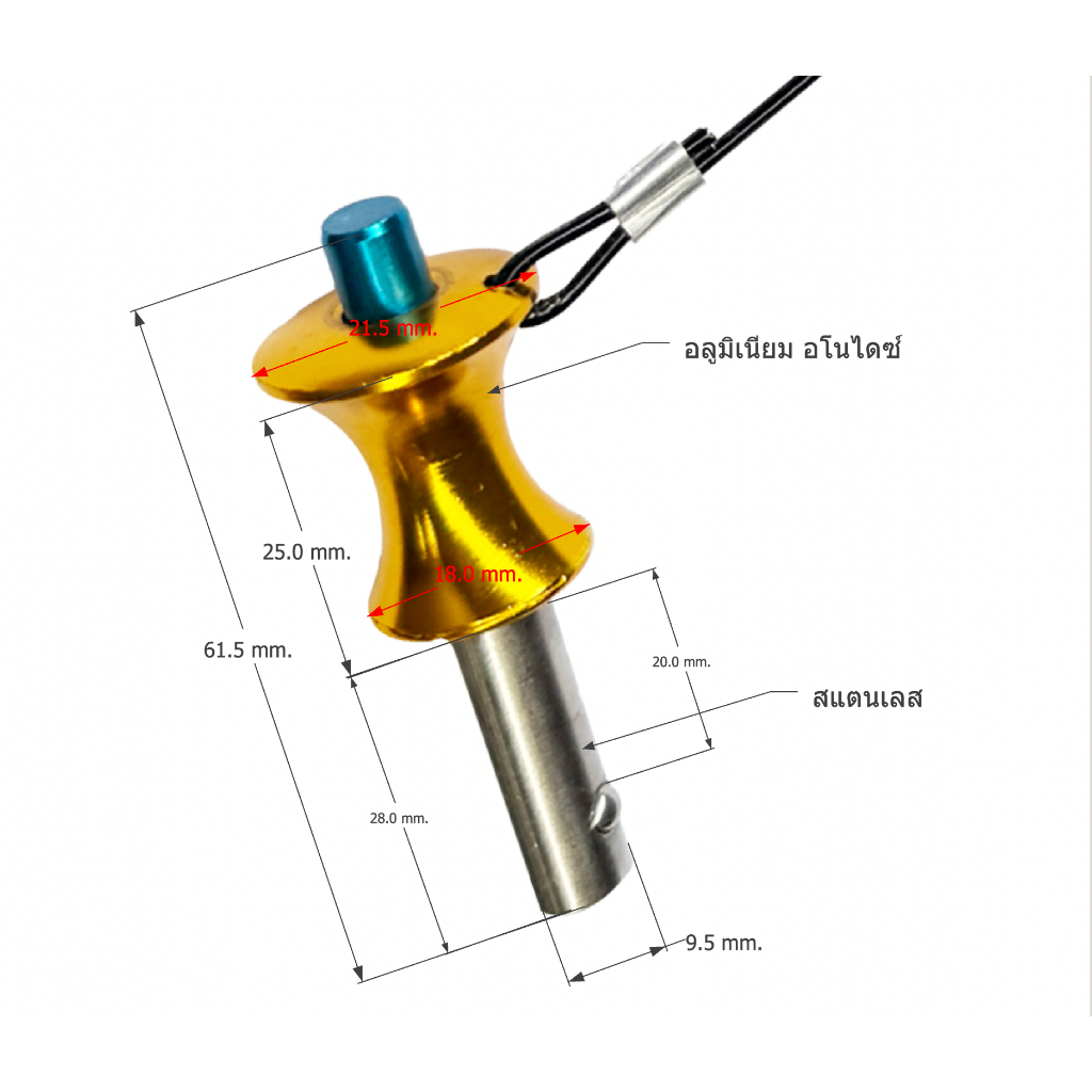 สลักลำโพง สลักตู้ลำโพง 20 มม. อะไหล่ตู้ลำโพง ประกอบตู้ลำโพง