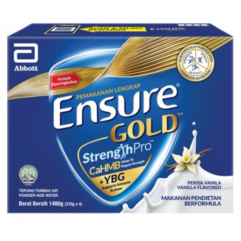 Ensure Gold Abbott Complete Nutrition Milk Powder Vanilla Flavor 1480g