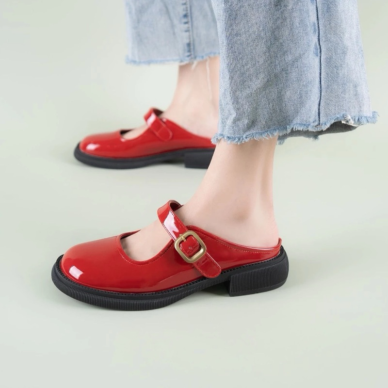 Mellow co รองเท้าMarry Jane สีแดง sz.41