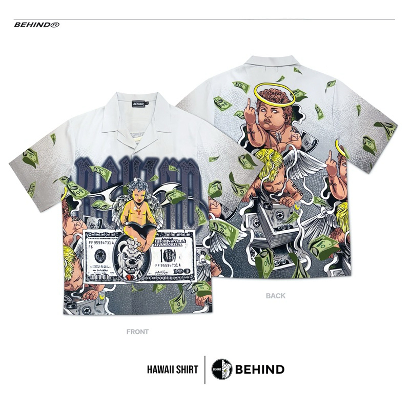 เสื้อฮาวาย BEHIND " แบงค์ " ผ้าไหมอิตาลี