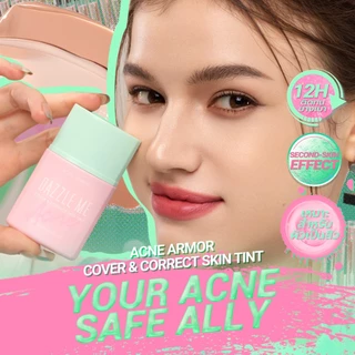 DAZZLE ME Acne Armor Cover & Correct Skin Tint รองพื้นเนื้อบางเบา ผิวสวยเป็นธรรมชาติ คุมมัน เหมาะกับผิวมันและผิวเป็นสิว