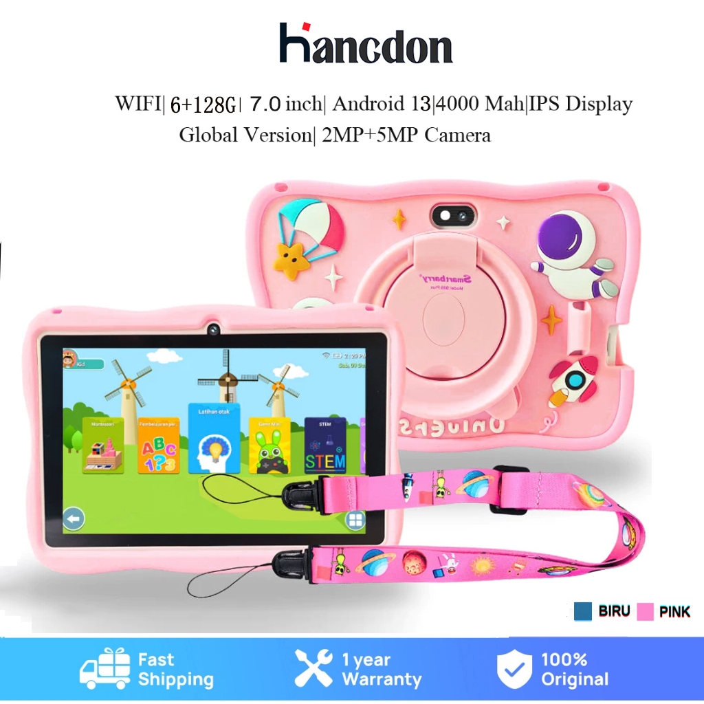การรับประกัน 1ปี Hancdon A15 แท็บเล็ตสำหรับเด็ก 7นิ้ว แท็บเล็ตเด็ก 6+128GB กรัมแท็บเล็ต สำหรับเด็กเกมการศึกษา