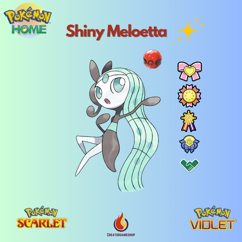 Pokemon Scarlet and Violet Event Pokemon Shiny Meloetta